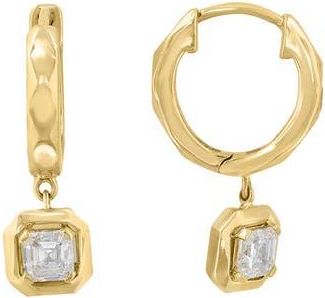Effy 14K Gold Lab Grown Diamond Huggie Hoop Earrings at Nordstrom Rack