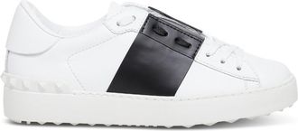 Valentino Garavani BlackWhite Leather Open Sneakers