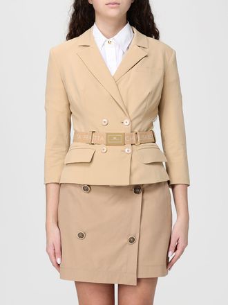 Elisabetta Franchi Double-Breasted Blazer With Belt