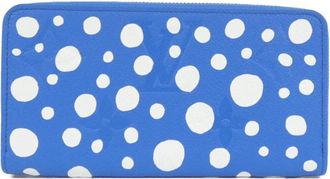 Louis Vuitton Blanc Blue Leather Long Wallet (Bi-Fold) (Pre-Owned)