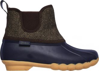 Skechers Womens Pond Staying Dry Boot In Navy/brown
