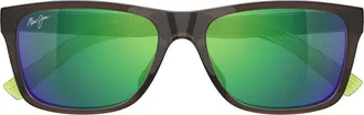 Maui Jim MJ0345S 55mm Polarized Square Sunglasses in Grey at Nordstrom