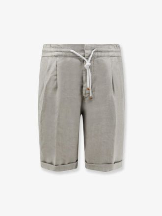 Brunello Cucinelli Bermuda in lino con coulisse - BRUNELLO CUCINELLI - gender_Man