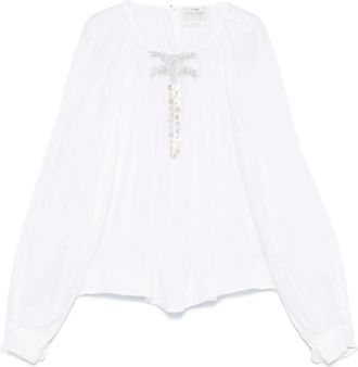 Forte_Forte Pearl SuiteEmbroidery Co/Se Voile Bohemian Shirt