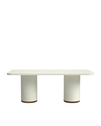 Hannun Mesa de exterior de microcemento en color blanco roto 220 cm