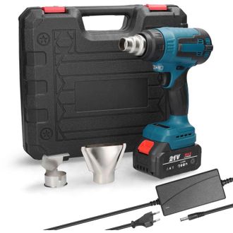 OEM Pistola De Calor Inal&aacute;mbrica De 21 V - 3 Boquillas Para Pulir Y Limpiar - Motor Sin Escobillas - Temperatura M&aacute;xima 600 &deg;c -crezuo