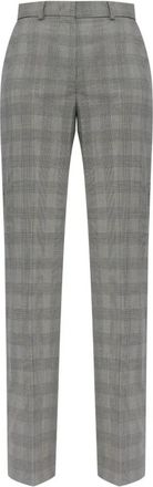 Sportmax Batun Lange Broek - Dames - Straight fit broeken - Grijs - XS - Wol - Broeken
