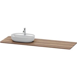 Duravit Consolle Duravit LUV in legno massello 25x1783x595m con intagli a sinistra in massello di noce