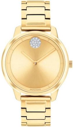 Movado Trend Element Quartz Gold Dial Ladies Watch 3600978