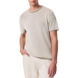 Rag & Bone Harvey Ringer Cotton Blend Mesh T-Shirt in Light Beige at Nordstrom, Size Small