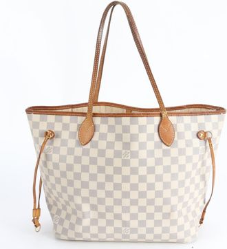 Louis Vuitton Azur Leather Coated Canvas Handbag Tote Bag (Pre-Owned)