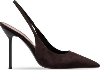 PARIS TEXAS 105 mm slingback pumps met puntige neus - Bruin