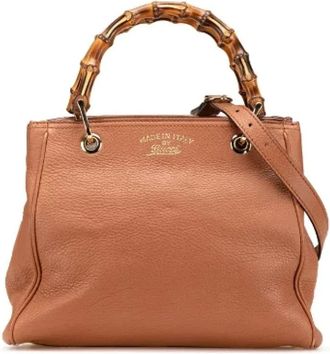 Gucci Pre-owned Handbags, female, Brown, Size: ONE SIZE Pre-owned Leather handbags