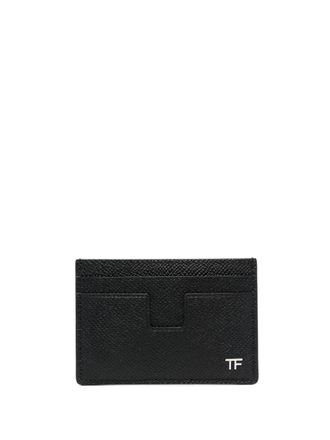 Tom Ford Portacarte con placca logo - Nero
