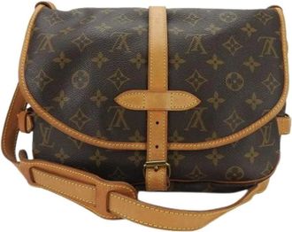 Louis Vuitton Pre-owned Cross Body Bags, female, Brown, Size: ONE SIZE Pre-owned Canvas Cross Body Bag