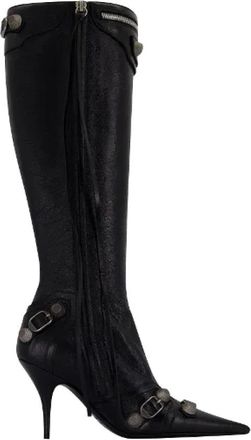 Balenciaga Leather boots - Dames - Laarzen met Hak - Zwart - 36 EU - Leer - Schoenen