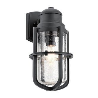 Netlighting Suri Outdoor 1 Light Wall Lantern Textured Black IP44 E27