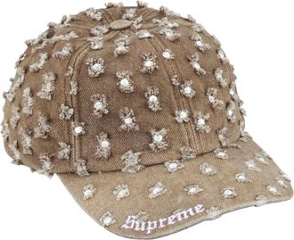 SUPREME FW26 Hole Punch Rhinestone Denim 6-Panel Brown SUP-FW26-1072-BRN