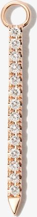 Maria Tash 18K Rose Gold Eternity Bar Diamond Charm - Womens - 18kt Rose Gold