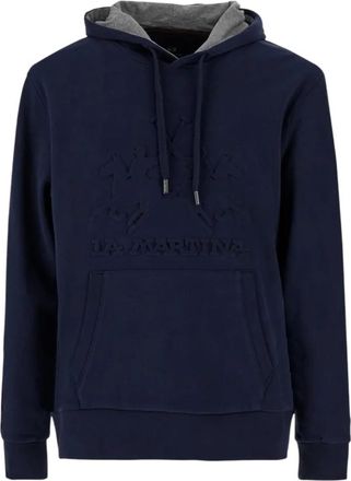 La Martina Hoodies & sweatvesten, Heren, Blauw, L, Katoen, Benny Hoodie