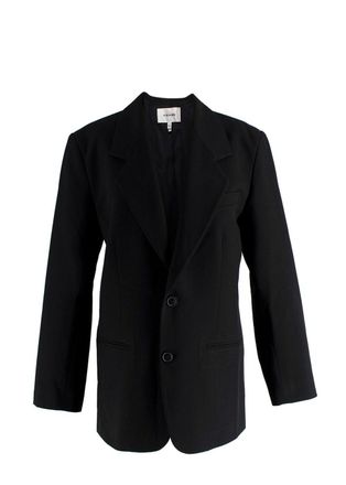 Frame Denim Black Single Breasted Blazer Size XS