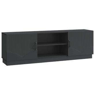 vidaXL Mueble De Tv Negro 150 X 31 X 47 Cm Madera De Ingenier&iacute;a Vidaxl