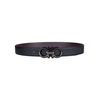 Ferragamo Belts, male, Black, Size: 100 CM Reversible and adjustable Gancini belt