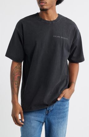 PacSun Escape Reality Cotton Graphic T-Shirt in Black at Nordstrom, Size X-Large