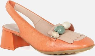 Hispanitas Womens Hanoi Womens Open Court Shoes - Orange - Size: 6