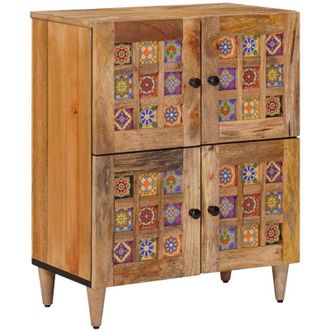 vidaXL vidaXL Credenza Naturale 60 x 33 x 75 cm Legno di mango massello