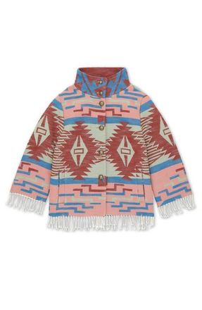 Fortela Feather Navajo Cotton Cape in Nvj at Nordstrom, Size 42 Eu