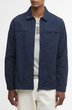 Barbour Glendale Zip Overshirt in Navy at Nordstrom, Size Xxx-Large