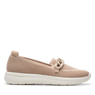 Clarks Womens Ezrinn Cove, Sand Textile, 9.5 Wide