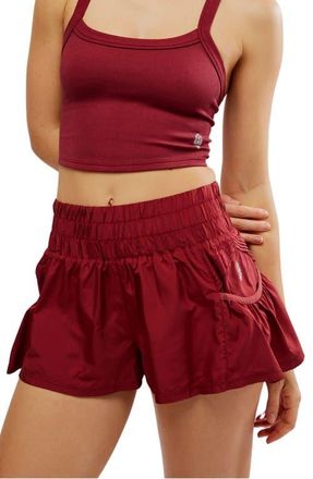 Free People FP Movement Get Your Flirt On Shorts in Sour Cherry at Nordstrom, Size Medium