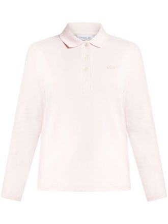 Lacoste piqu&eacute; stretch polo top - women - Cotton - 38 - Pink