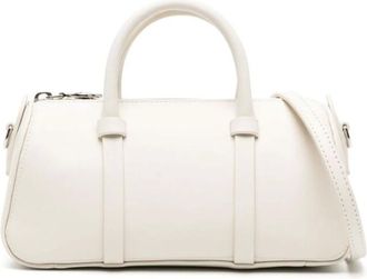 Longchamp Bolso de Hombro de Cuero de Becerro Ecru - Bags - Mujer - Blanco - ONE SIZE