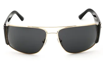 Versace 0VE2163 Rectangular Metal Frame Sunglasses - Gold