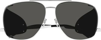 Saint Laurent SL653LEONLEATHERSPOILER001 Sunglasses - Silver