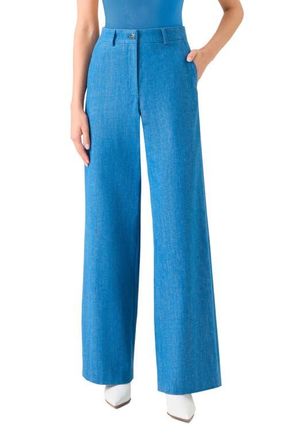 Akris Finnian High Waist Wide Leg Jeans in Twilight at Nordstrom, Size 14