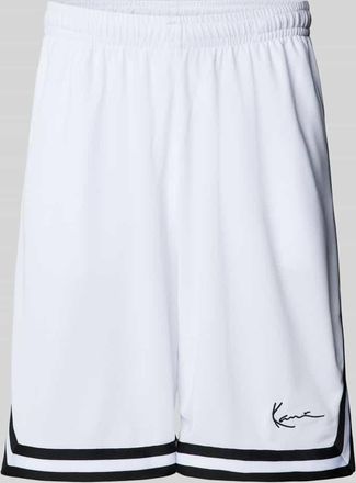Karl Kani Baggy Fit Shorts mit Strukturmuster in Weiss, Größe XL