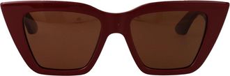 Alexander McQueen Am 0507S Cat Eye Zonnebril - unisex - Zonnebrillen - Rood - 52 MM - Accessoires