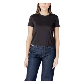 Calvin Klein Jeans Dames, Tops, Zwart, Maat: XS Katoen