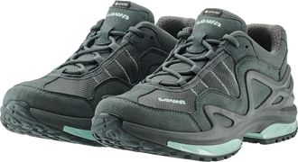 Lowa Wanderschuh LOWA GORGON GTX WS, Damen, Gr. 42,5, grau (graphit, jade), Synthetik, Textil, Schuhe Wanderschuh, wasserdicht, winddicht,atmungsaktiv dank