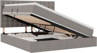 vidaXL Storage Bed with Mattress Taupe 180 x 200 cm Polyester vidaXL