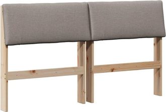 vidaXL Cabecero Tapizado Taup&eacute; 135 Cm Madera De Pino Macizo Vidaxl