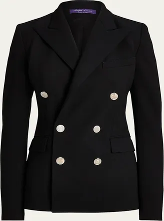 Ralph Lauren Collection Camden Double-Breasted Stretch-Wool Jacket