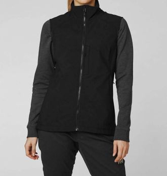 Helly Hansen Paramount Soft Shell Full Zip Vest In Black