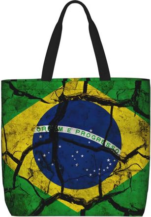 Generic Women Handbag Brazil Brazilian Flag Daily Bag Folding Girls Ladies Purse, For Wedding, Christmas, Birthday, Work, Gym