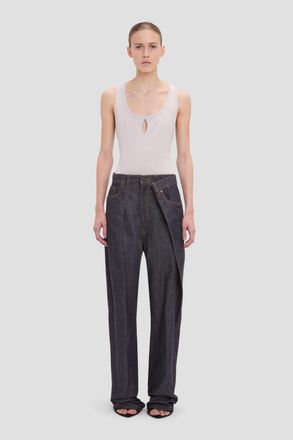 Victoria Beckham Split Tank Top In Magnesium XS