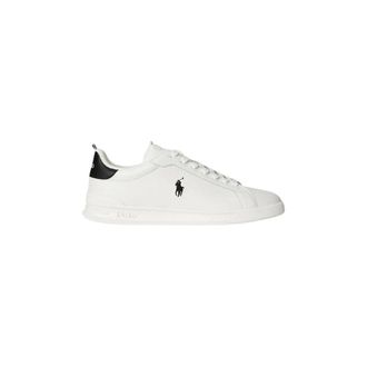 Polo Ralph Lauren Heritage Court II Leren Sneaker - Heren - Schoenen - Wit - Maat: 46 EU Leer